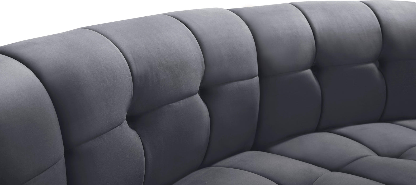 Limitless Grey Velvet 10pc. Modular Sectional