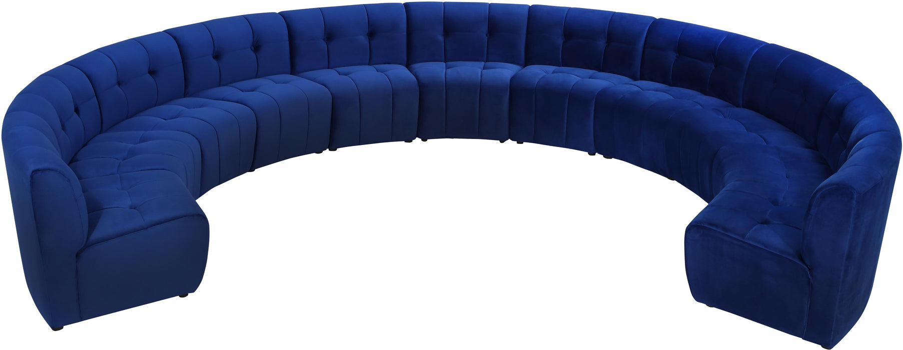 Limitless Navy Velvet 11pc. Modular Sectional