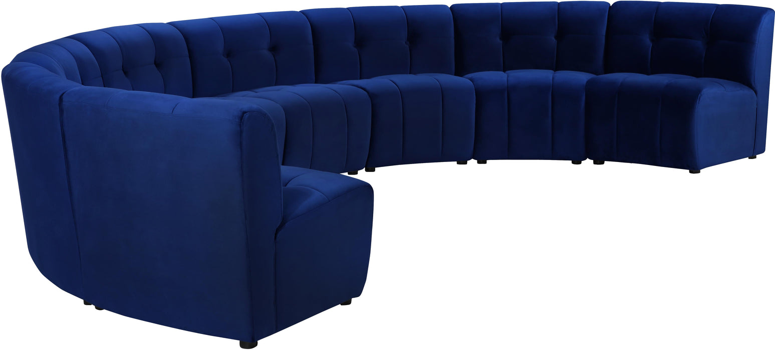 Limitless Navy Velvet 8pc. Modular Sectional