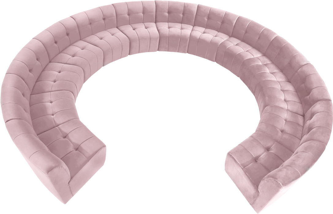 Limitless Pink Velvet 13pc. Modular Sectional