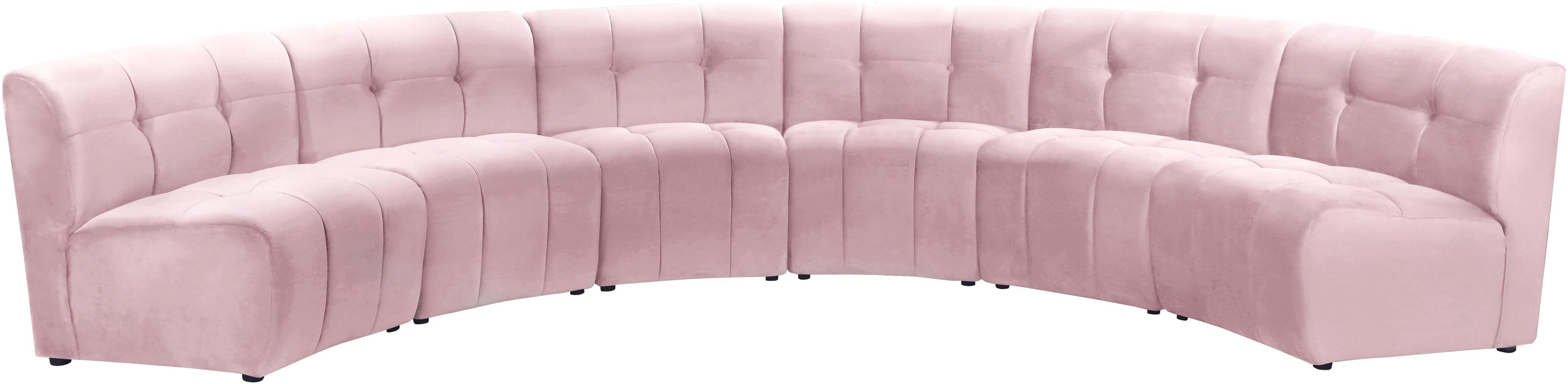 Limitless Pink Velvet 6pc. Modular Sectional image