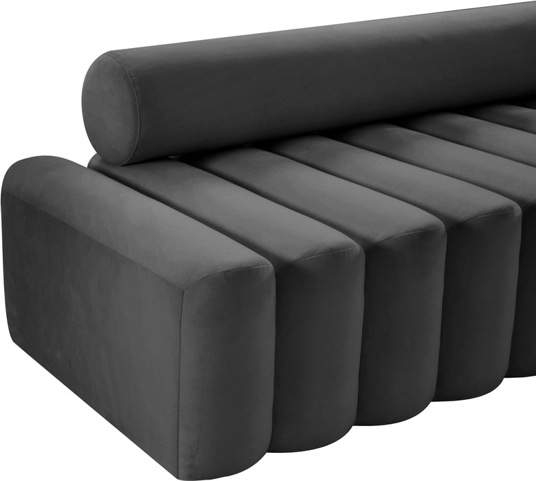 Melody Grey Velvet Loveseat