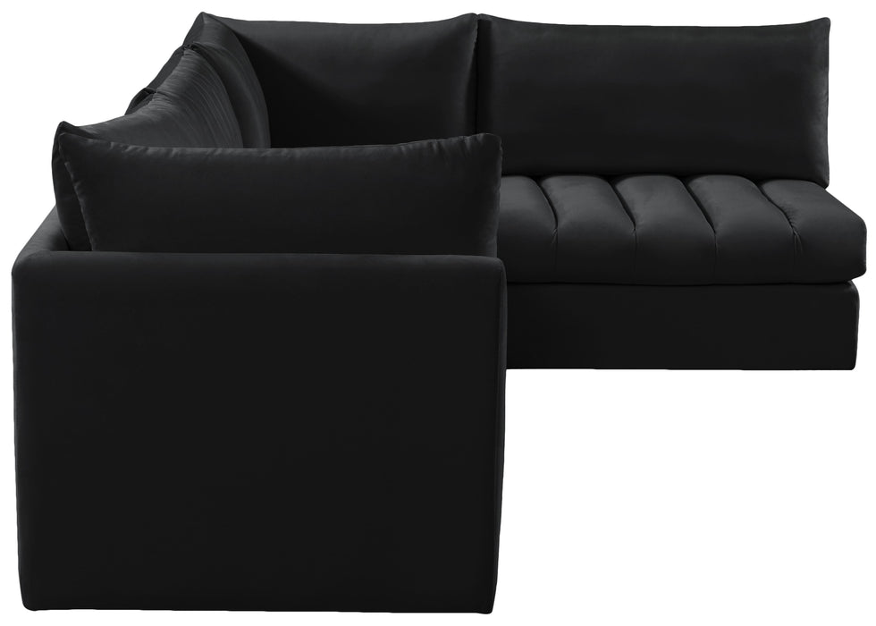 Jacob Black Velvet Modular Sectional