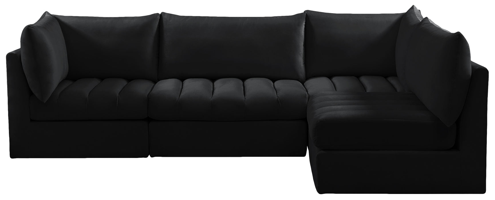 Jacob Black Velvet Modular Sectional