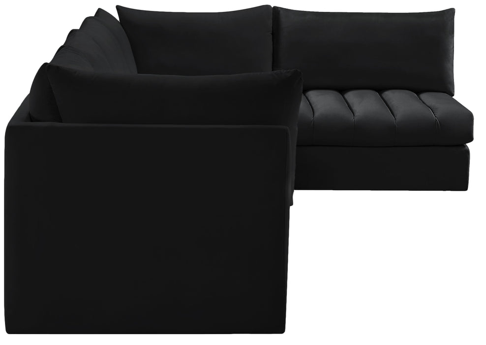 Jacob Black Velvet Modular Sectional