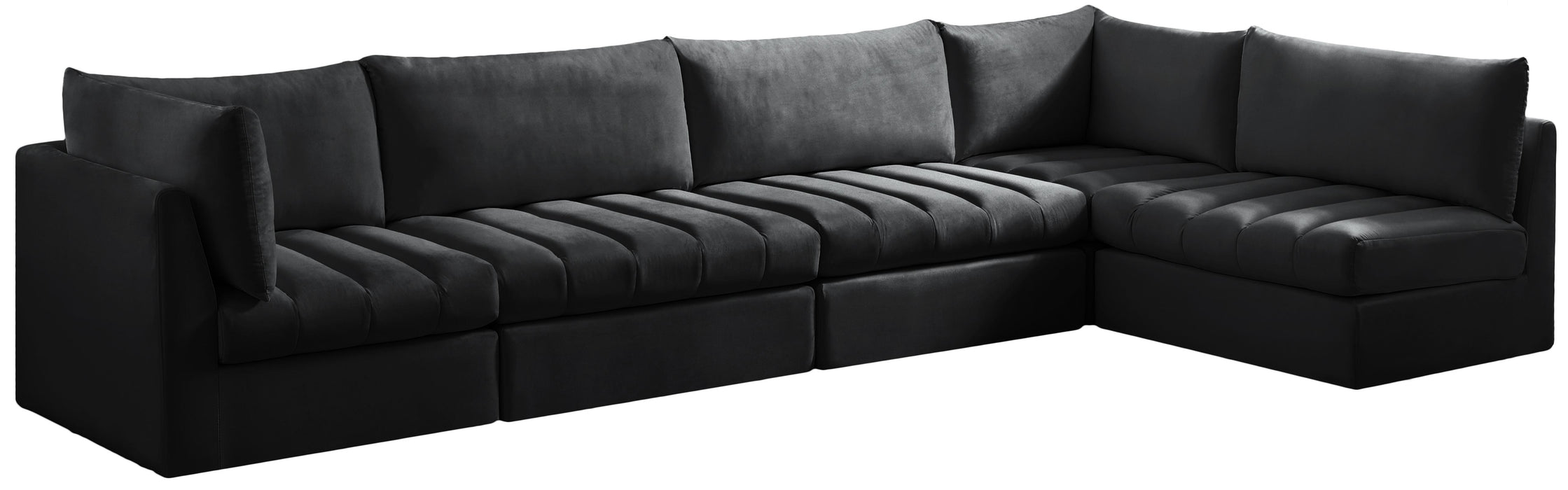 Jacob Black Velvet Modular Sectional