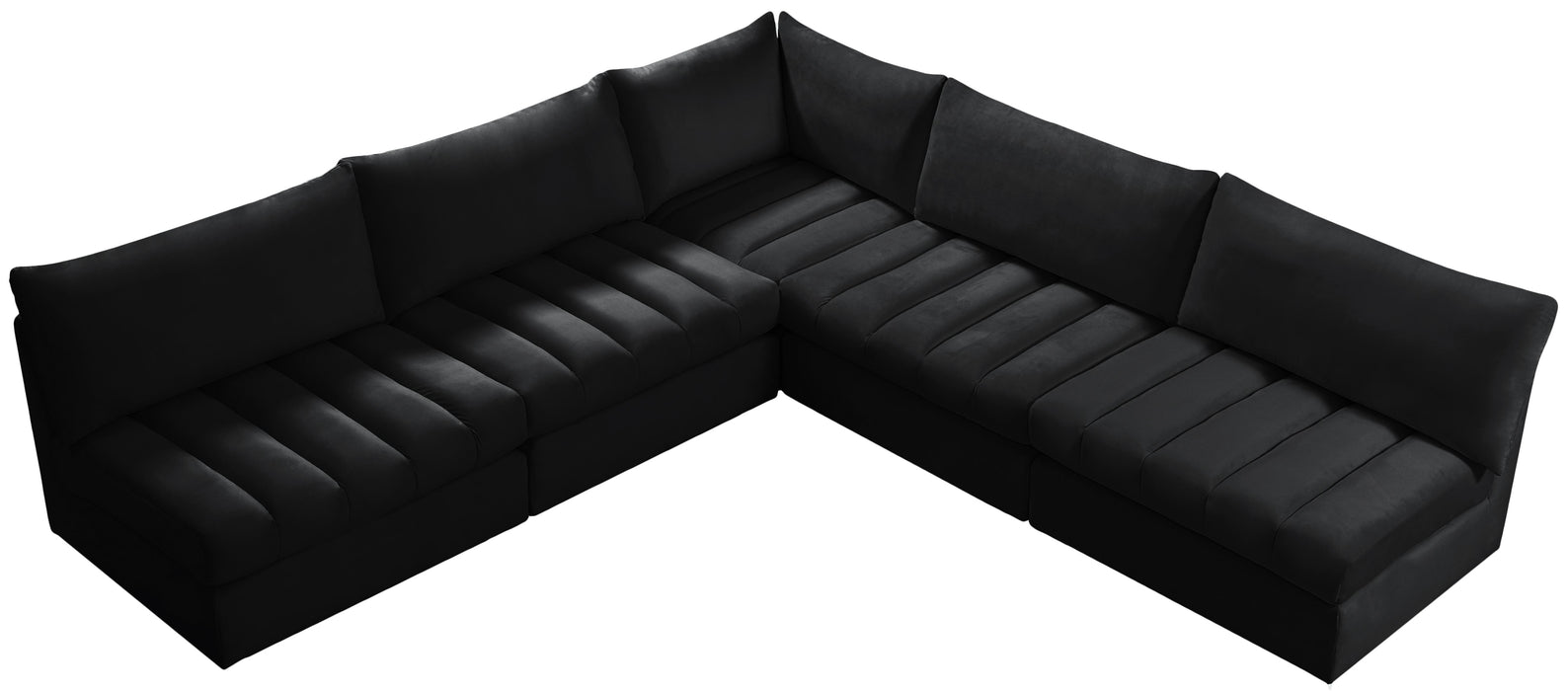 Jacob Black Velvet Modular Sectional