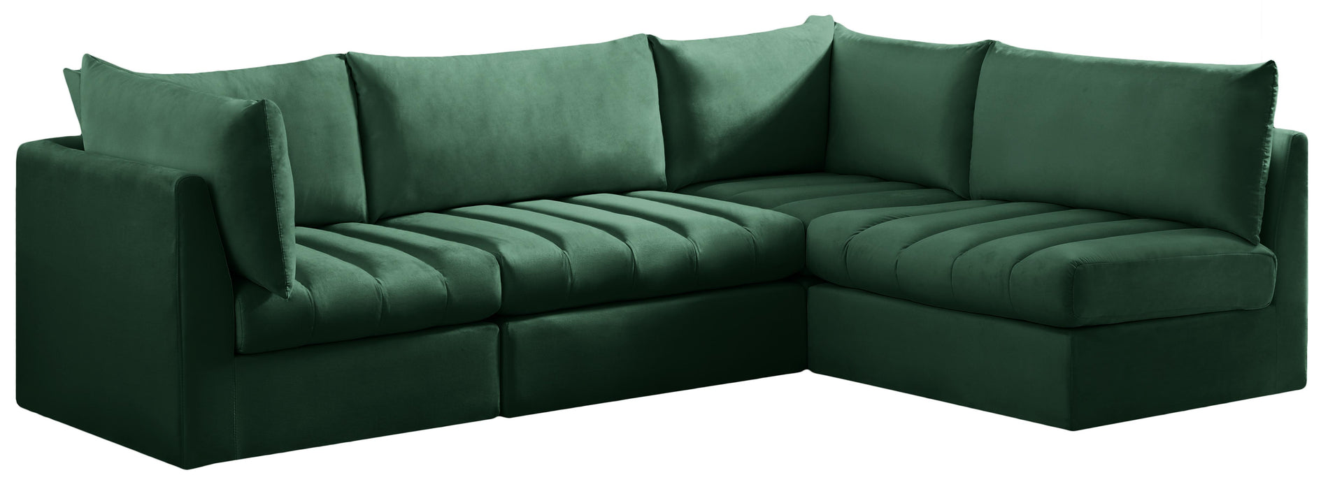 Jacob Green Velvet Modular Sectional image