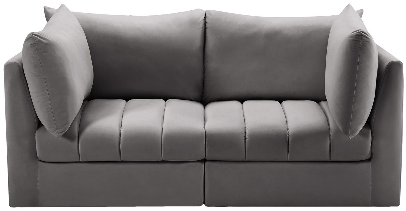 Jacob Grey Velvet Modular Sofa