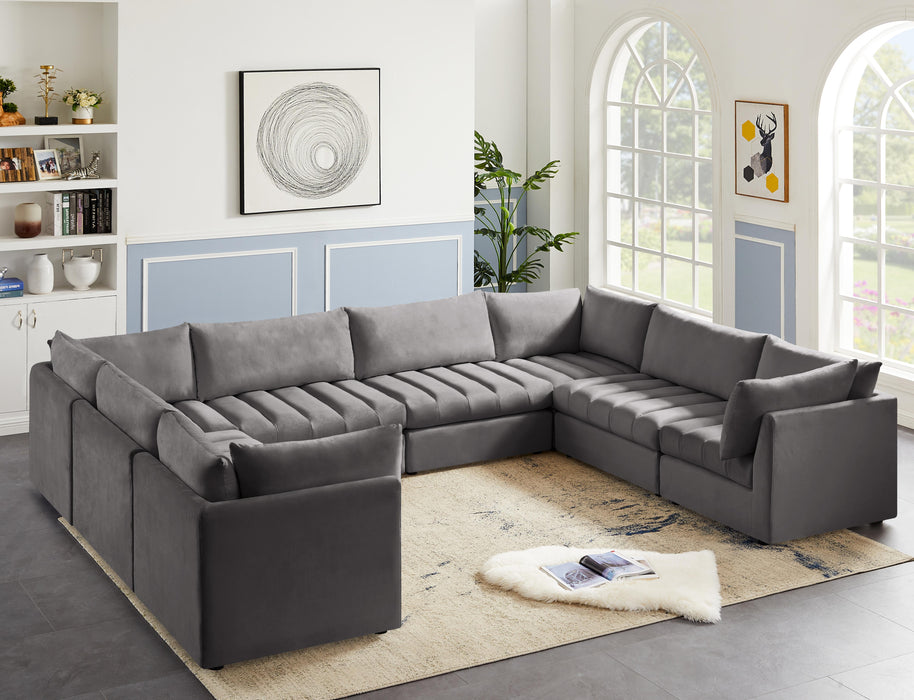 Jacob Grey Velvet Modular Sectional