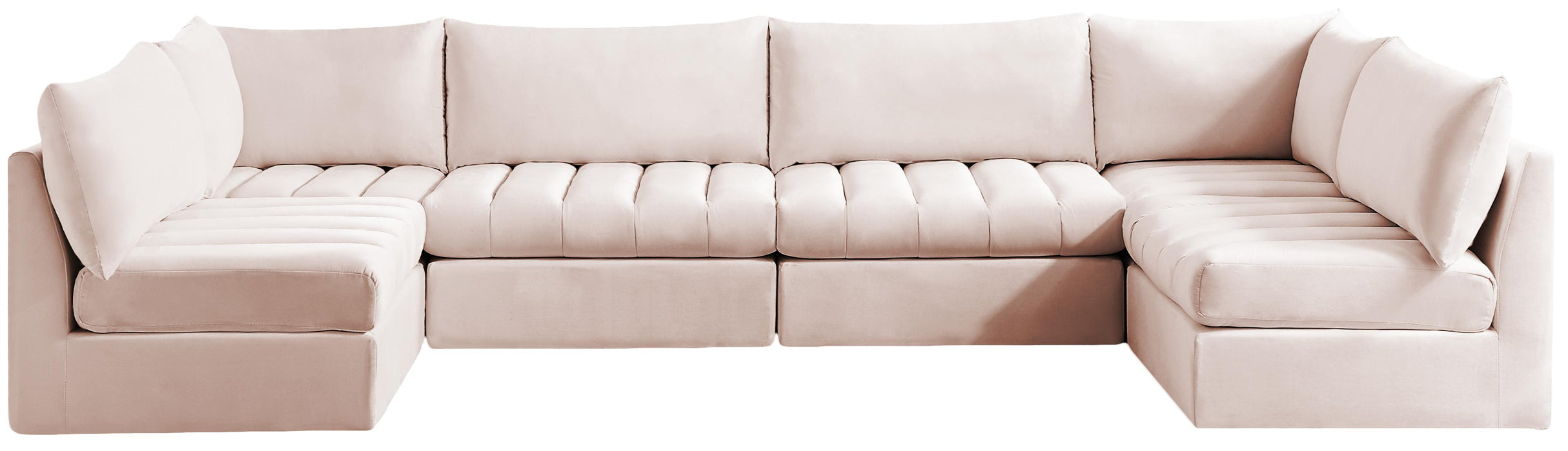 Jacob Pink Velvet Modular Sectional