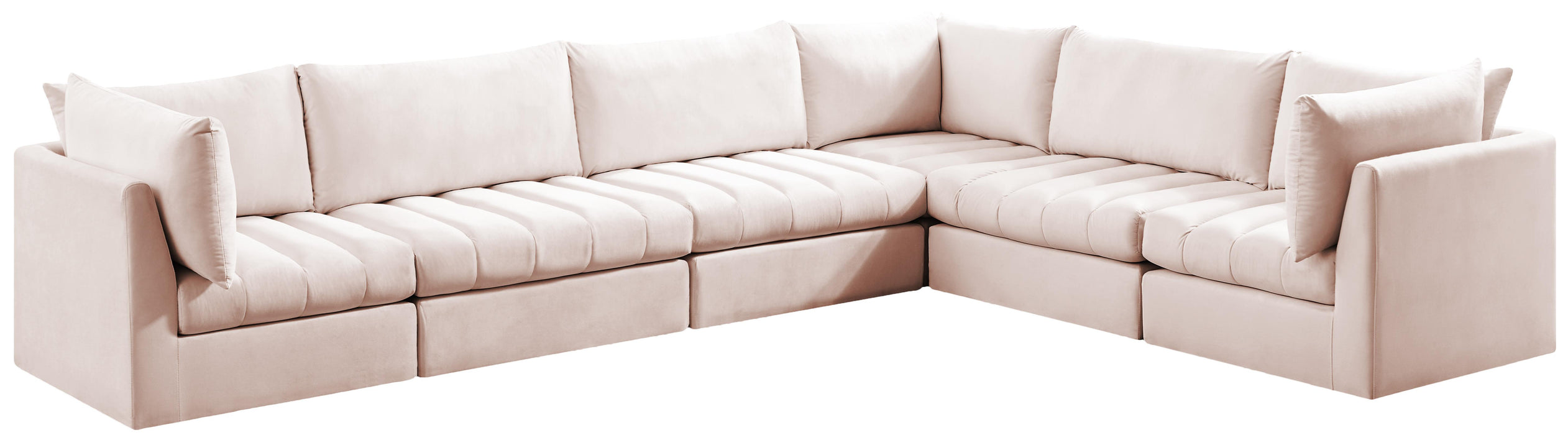 Jacob Pink Velvet Modular Sectional