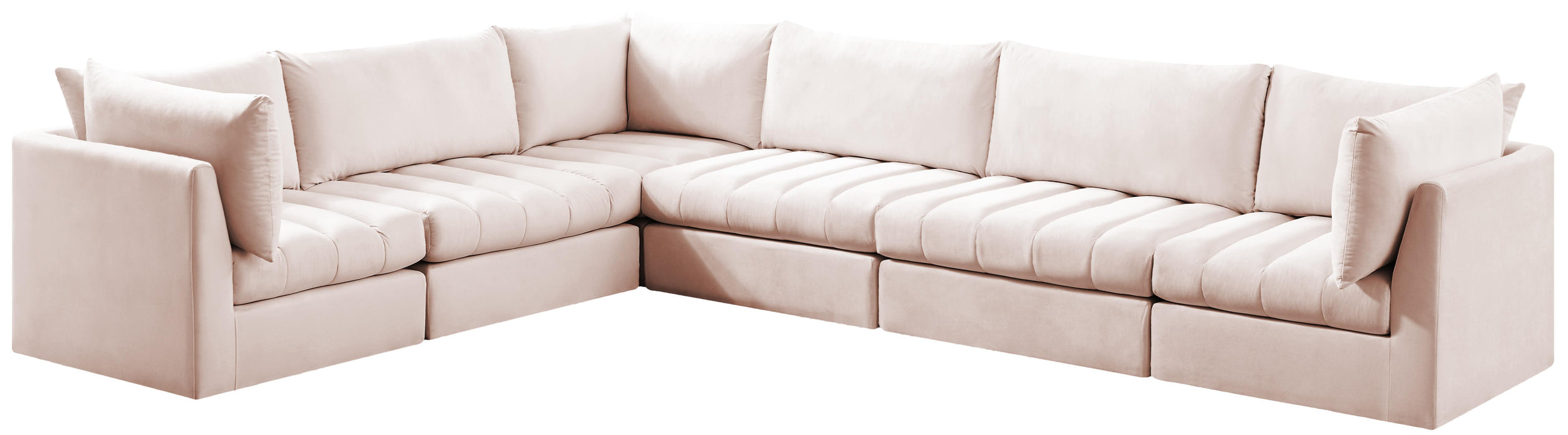 Jacob Pink Velvet Modular Sectional