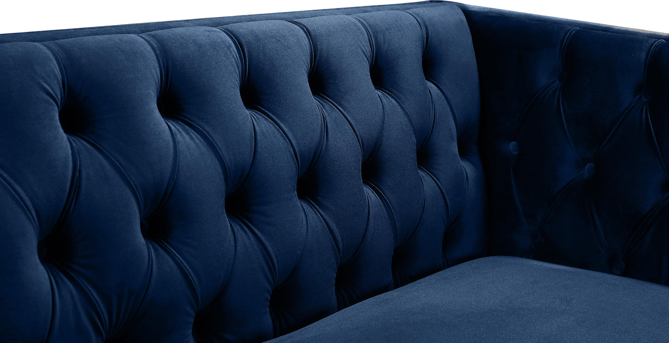 Michelle Navy Velvet Loveseat