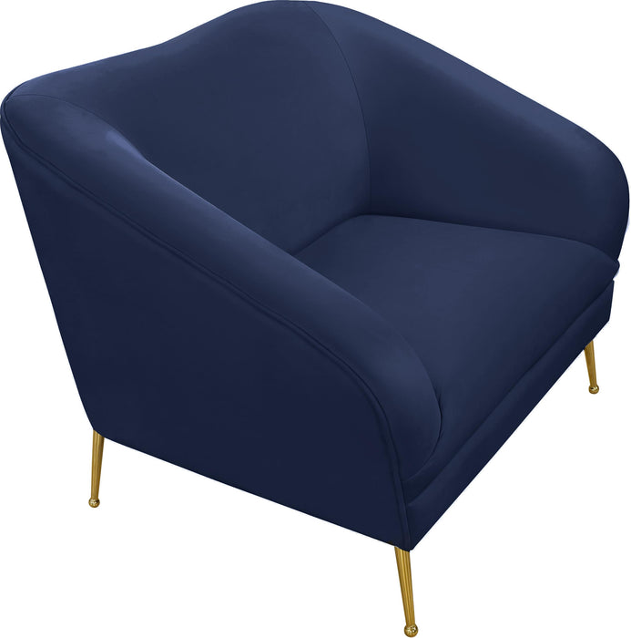 Hermosa Navy Velvet Chair