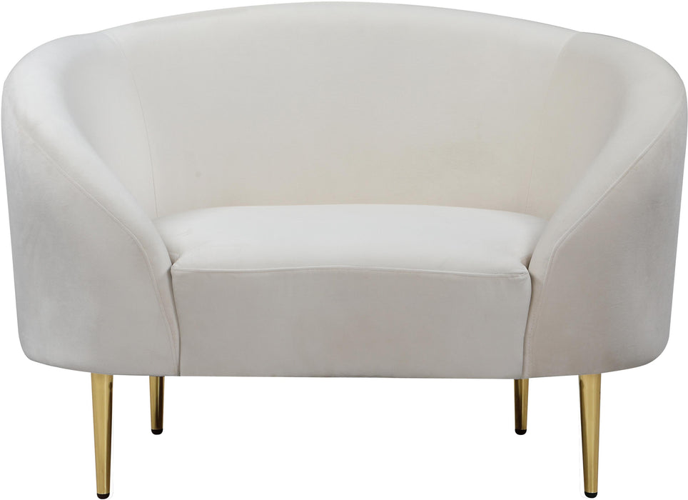 Ritz Cream Velvet Chair