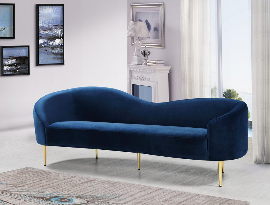 Ritz Navy Velvet Sofa