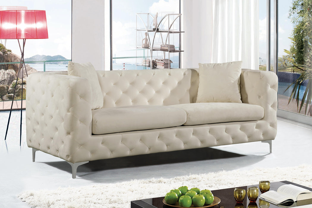 Scarlett Cream Velvet Sofa