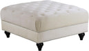 Sabrina Cream Velvet Ottoman image