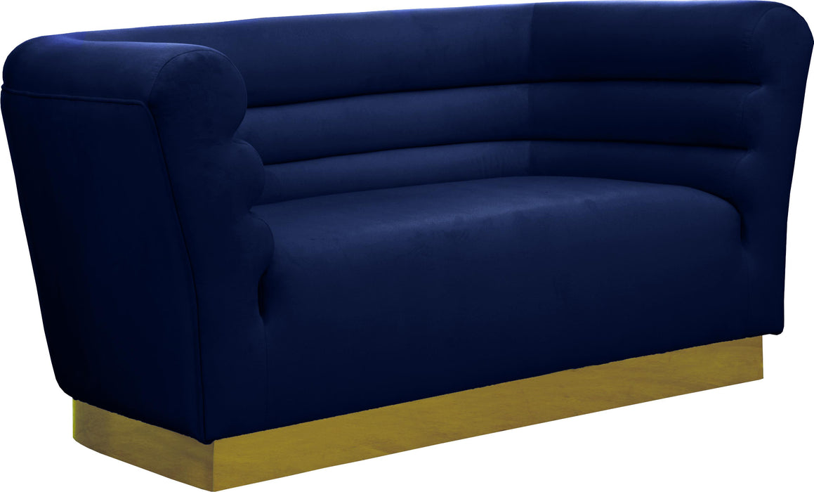 Bellini Navy Velvet Loveseat image