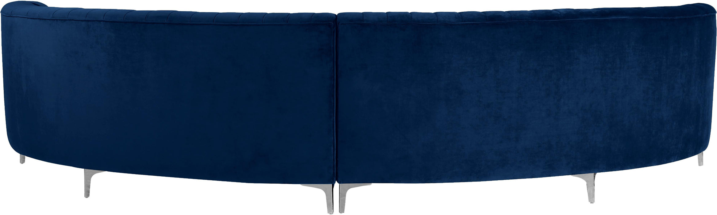 Jackson Navy Velvet 2pc. Sectional