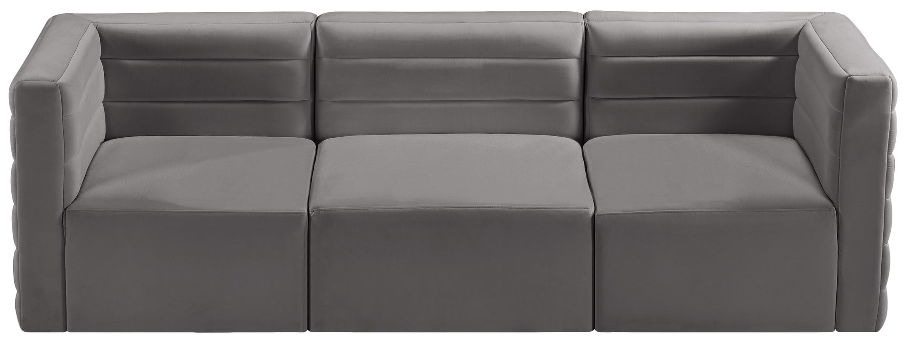 Quincy Grey Velvet Modular Sofa