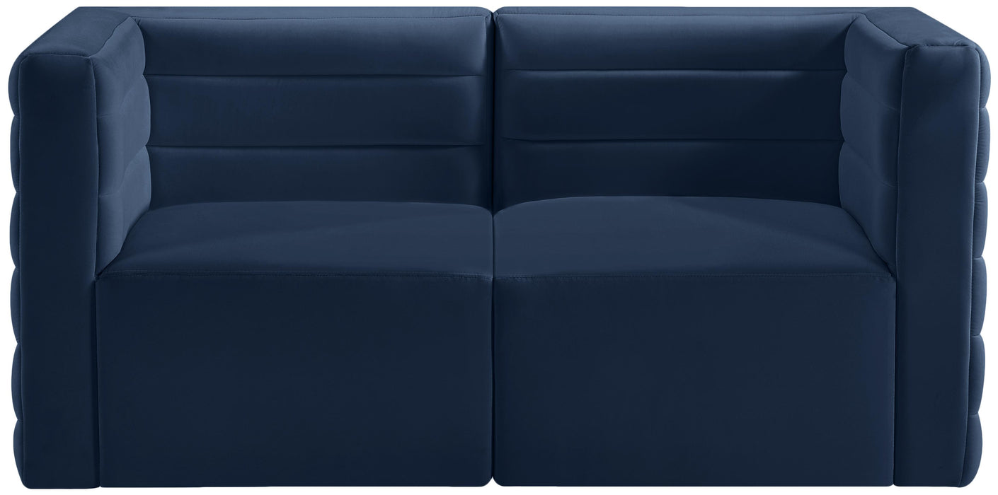 Quincy Navy Velvet Modular Sofa