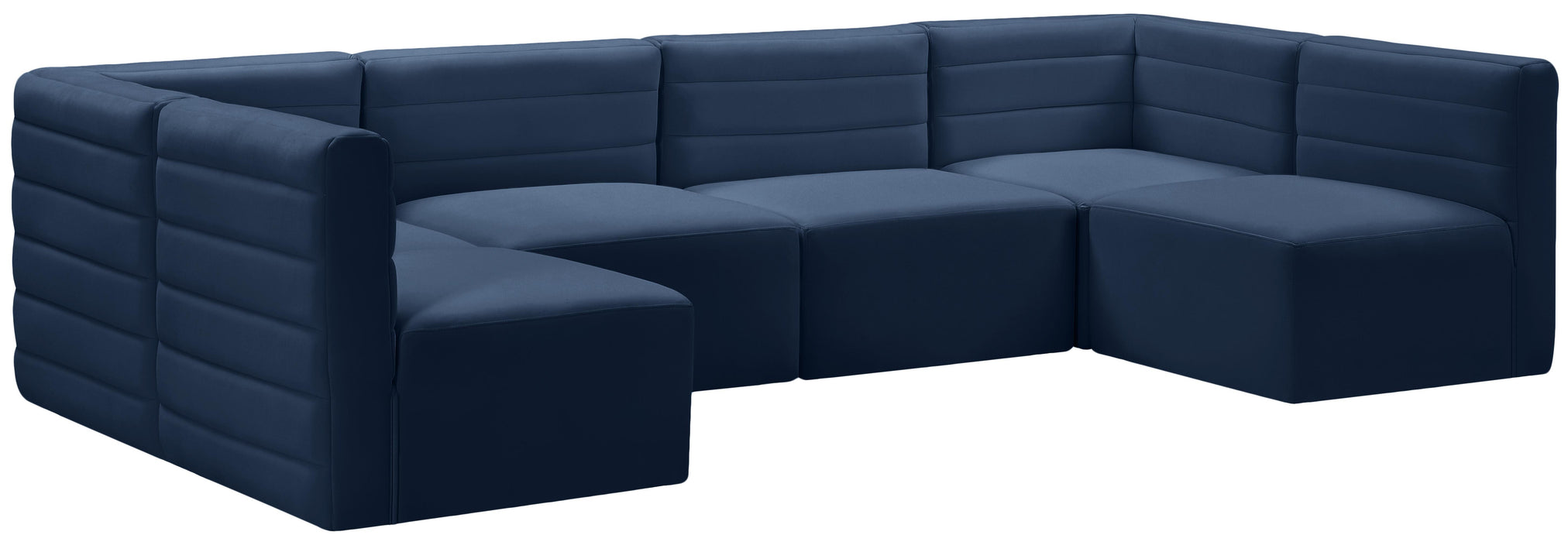 Quincy Navy Velvet Modular Sectional