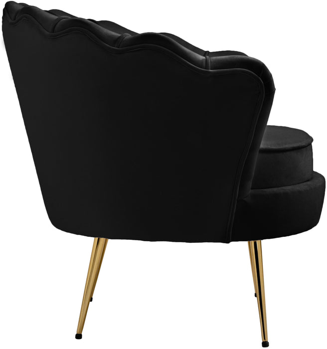 Gardenia Black Velvet Chair