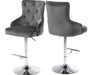 Claude Grey Velvet Adjustable Stool image