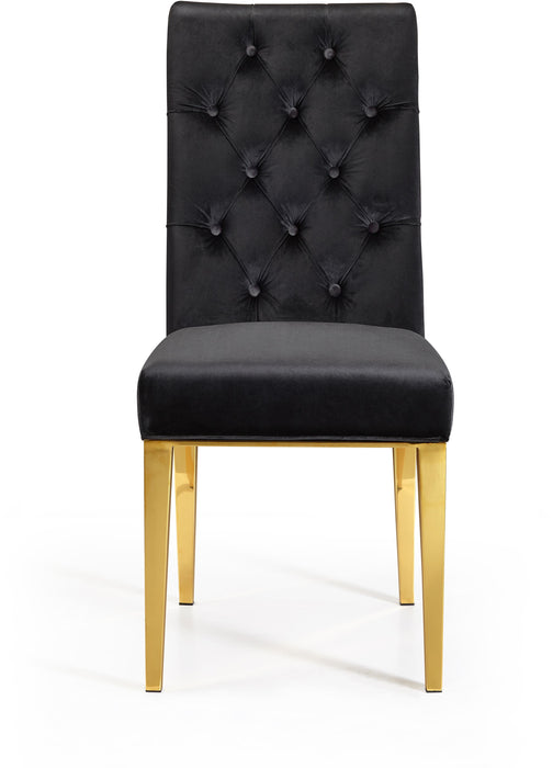 Capri Black Velvet Dining Chair