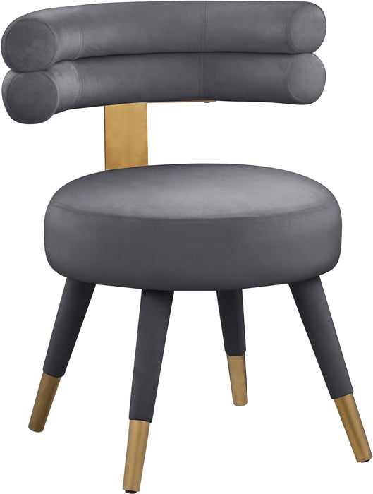 Fitzroy Grey Velvet Dining Chair