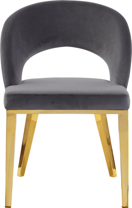 Roberto Grey Velvet Dining Chair