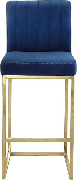 Giselle Navy Velvet Stool