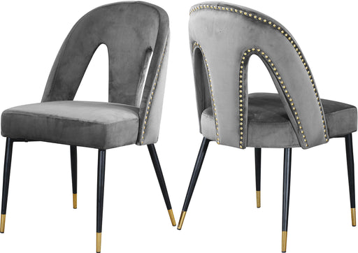 Akoya Grey Velvet Dining Chair image