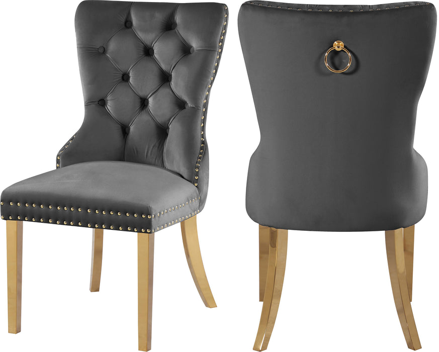 Carmen Grey Velvet Dining Chairs (2) image