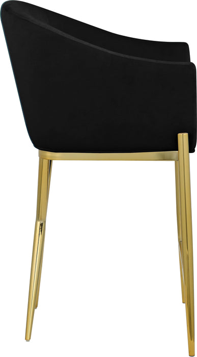 Xavier Black Velvet Counter Stool