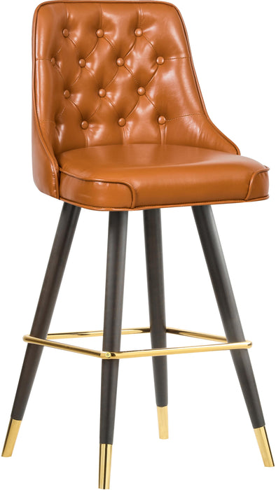 Portnoy Cognac Faux Leather Counter/Bar Stool