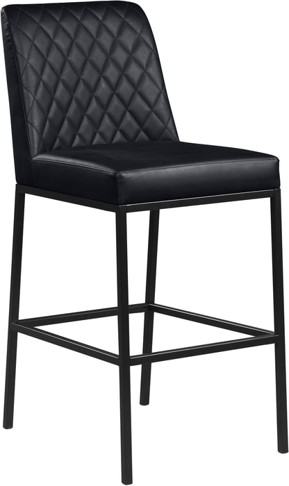 Bryce Black Faux Leather Stool