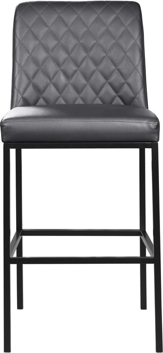 Bryce Grey Faux Leather Stool