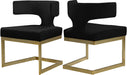 Alexandra Black Velvet Dining Chair image