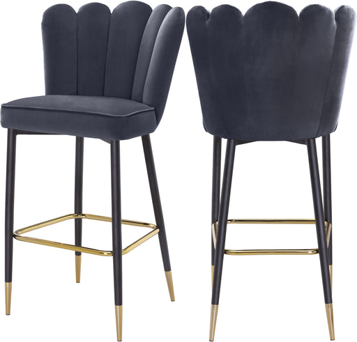 Lily Grey Velvet Stool image