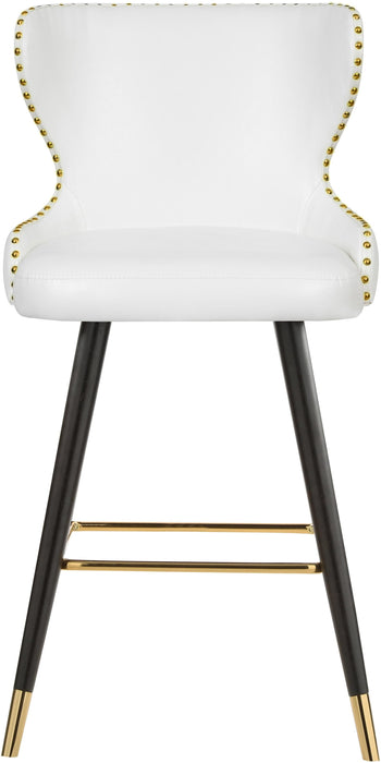 Hendrix White Faux Leather Counter/Bar Stool