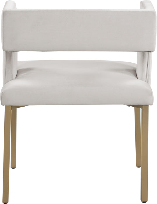 Caleb Cream Velvet Dining Chair