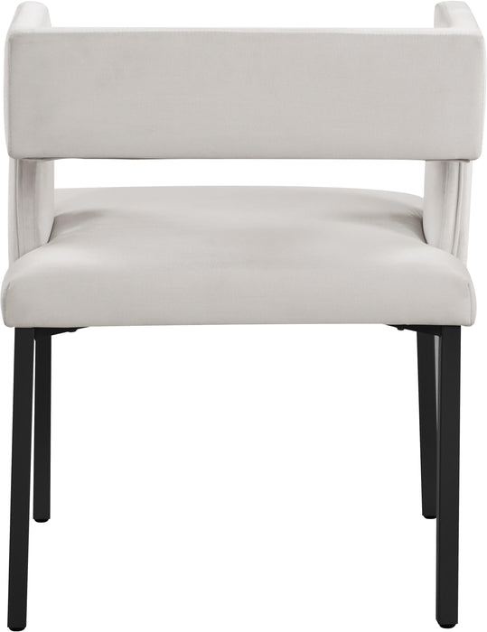 Caleb Cream Velvet Dining Chair