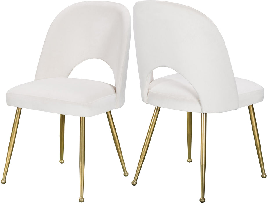 Logan Cream Velvet Dining Chair image