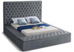 Bliss Grey Velvet King Bed (3 Boxes) image