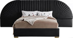 Cleo Black Velvet King Bed (3 Boxes) image