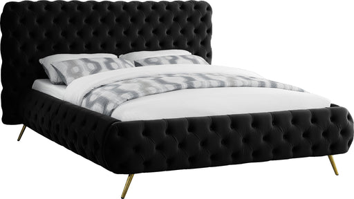 Delano Black Velvet King Bed image