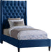 Fritz Navy Velvet Twin Bed image